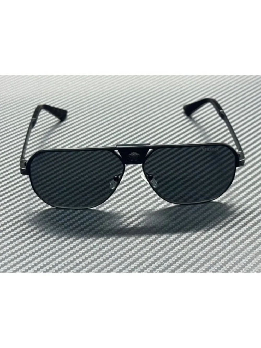 New Versace Men Matte Black Sunglasses 61-12-145